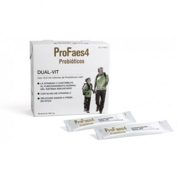 Profaes4 Dual Vit 30 Sticks Sabor Fresa