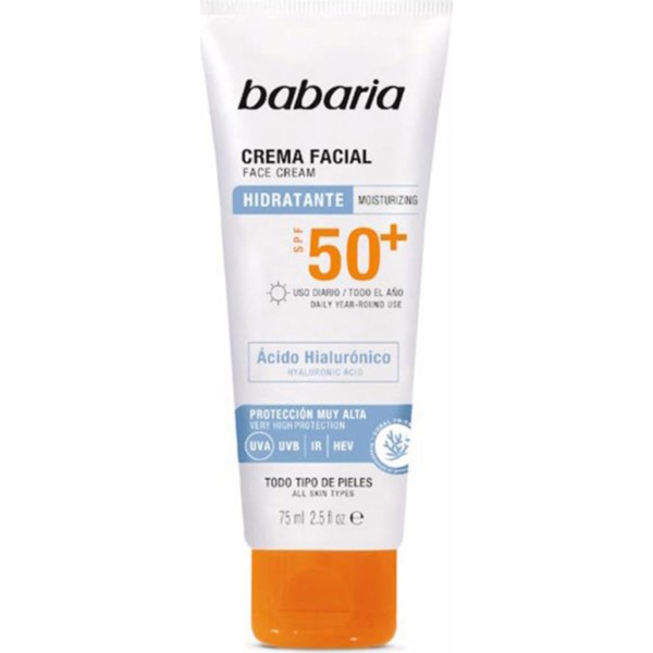 Babaria hidratante crema facial spf50+ todo tipo de piel 75ml